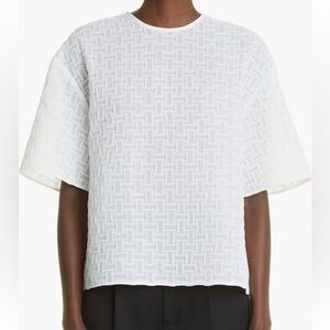 Partow | Seraphine | Basket Weave | Blouse | White | Size 6 | NWT